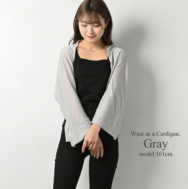 日本直送:UV防曬二合一輕薄披肩 (C216) / Direct from Japan: UV Sunscreen 2-in-1 Lightweight Shawl (C216)