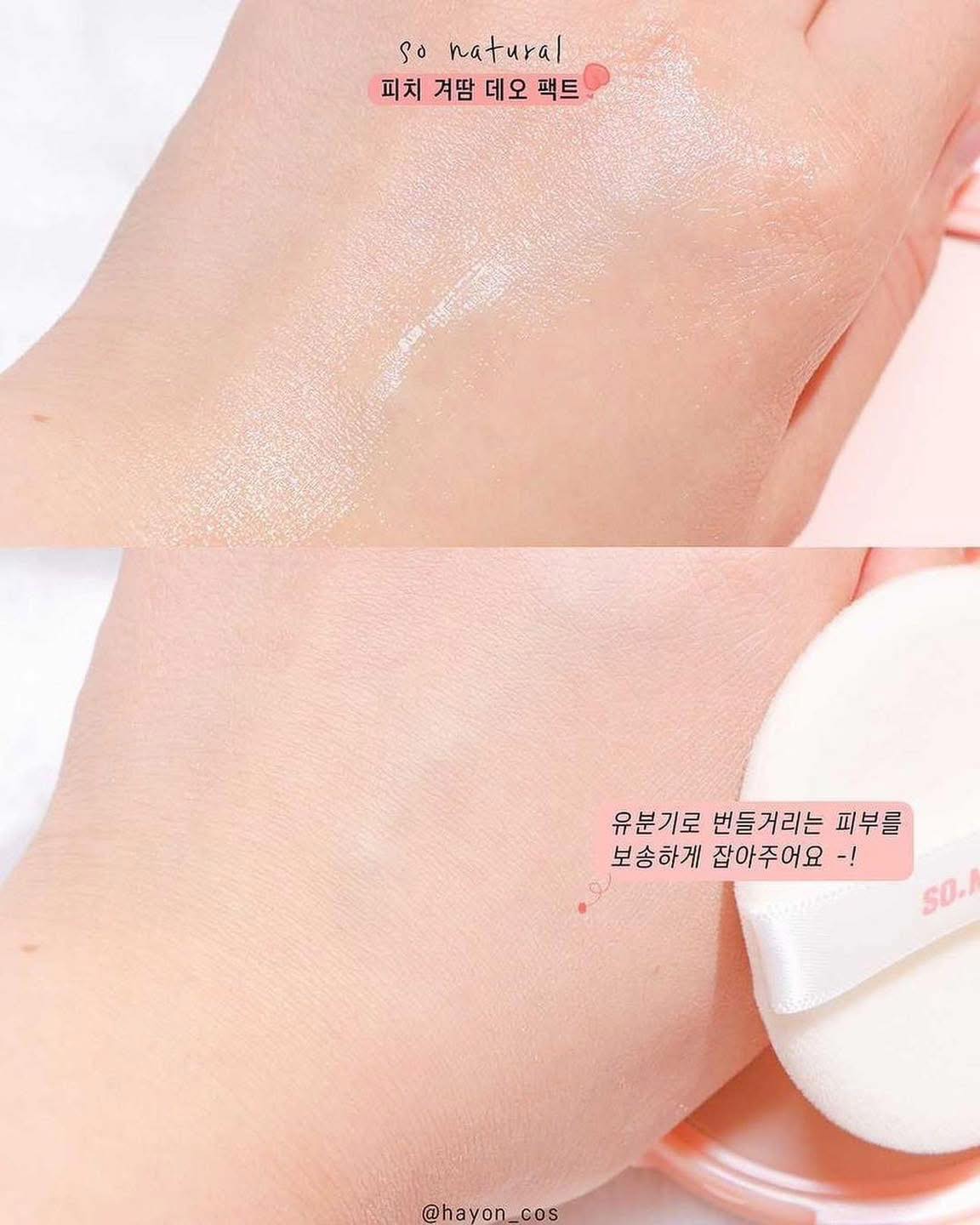 韓國製: So Natural Peach Deo Pact 腋下清爽美白提亮蜜桃香氛粉餅 (B628)