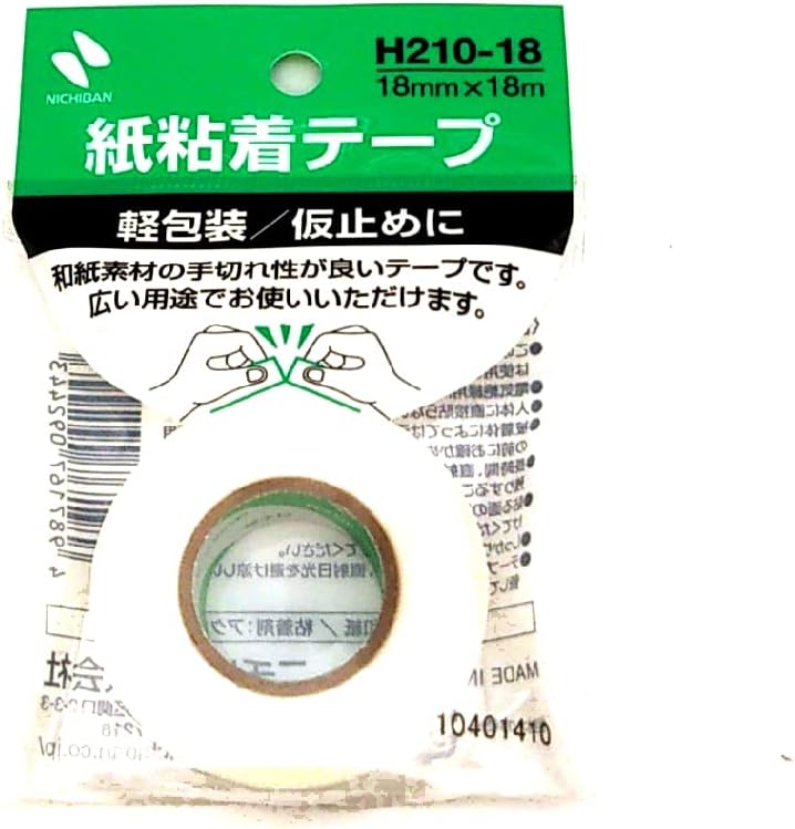 日本製-NICHIBAN代購-輕包裝專用白色紙粘著膠紙-18mmx18m2卷裝附贈ToDO貼紙-日本進口NICHIBAN和紙膠帶不殘膠易手撕表面可書寫-包裹封箱食物標籤收納分類不留黏痕-改善普通膠帶殘膠破壞物品表面及無法書寫-日系簡約美學文具用品照