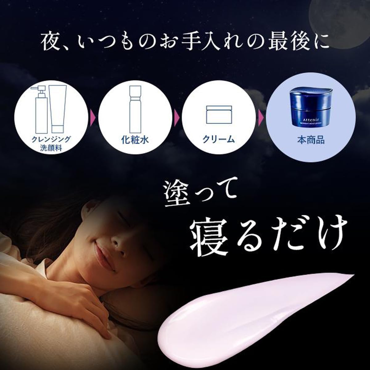 日本製:資生堂 Attenir | 夜間睡眠修復晚霜 35g(B3588)