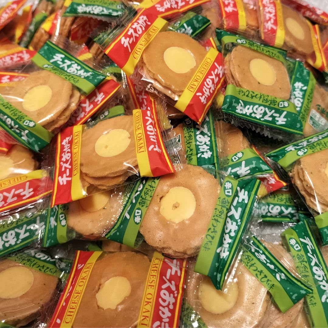 日本製:日本Costco Bourbon 2款芝士夾心米餅 · 原味+芥末味 400g (B3009)