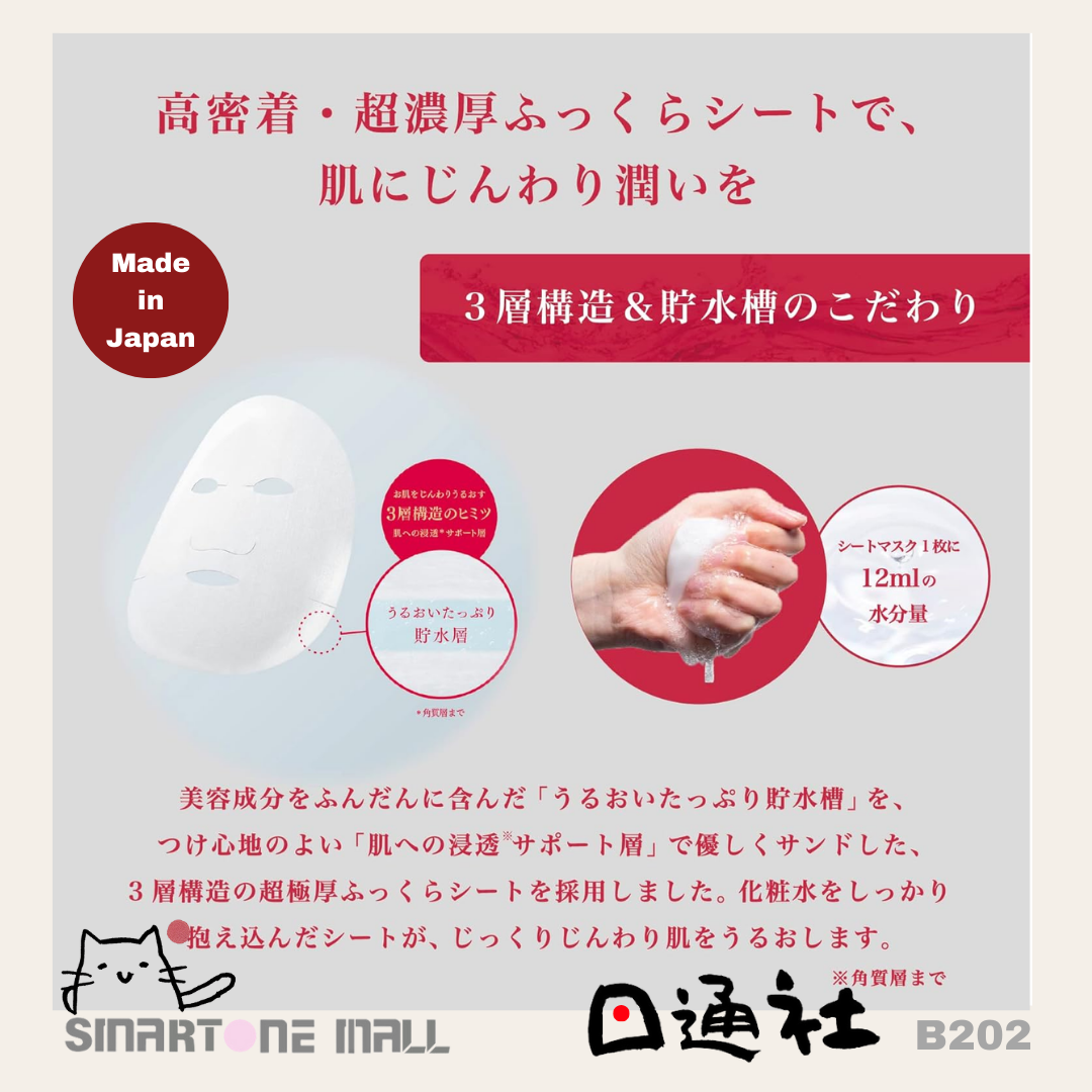 日本製:Lululun 珍貴紅色抗衰老(滋潤)面膜 7 片 (B202) / Made in Japan : Lululun Precious Red Anti-Aging (Moisturizing) Face Mask 7 sheets (B202)