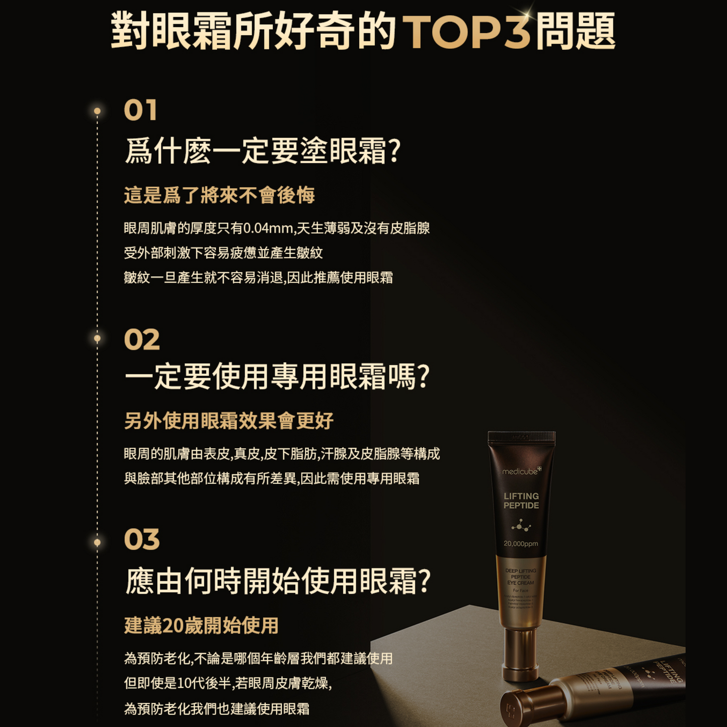 韓國製:Medicube DEEP緊緻胜肽眼霜 (B323) / Made in Korea: Medicube DEEP Firming Peptide Eye Cream (B323)