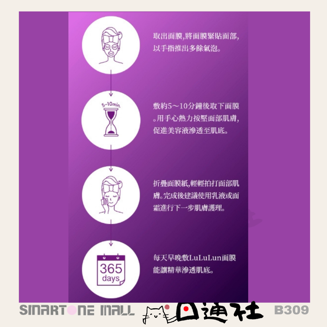 日本製:LuLuLun - Hydra-EX 全效煥活再生面膜 7片裝 (B309) / Made in Japane : LuLuLun - Hydra-EX Face Mask 7sheet(B309)