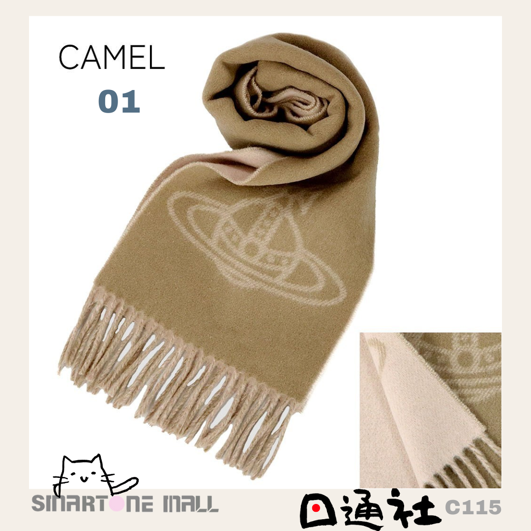 日本直送:Vivienne Westwood意大利製羊毛淨色頸巾 (C115) / From Japan: Vivienne Westwood Italian-made wool solid color neck scarf (C115)