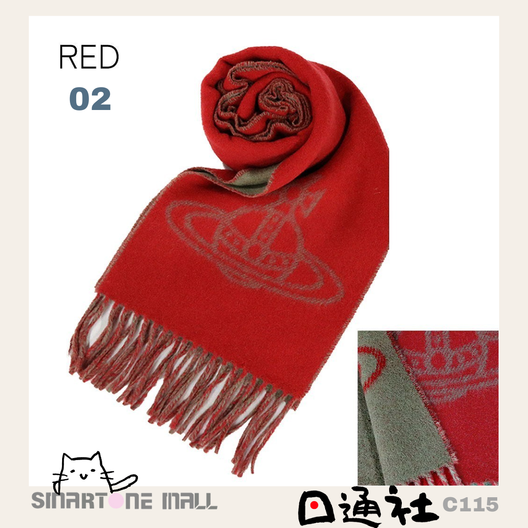 日本直送:Vivienne Westwood意大利製羊毛淨色頸巾 (C115) / From Japan: Vivienne Westwood Italian-made wool solid color neck scarf (C115)