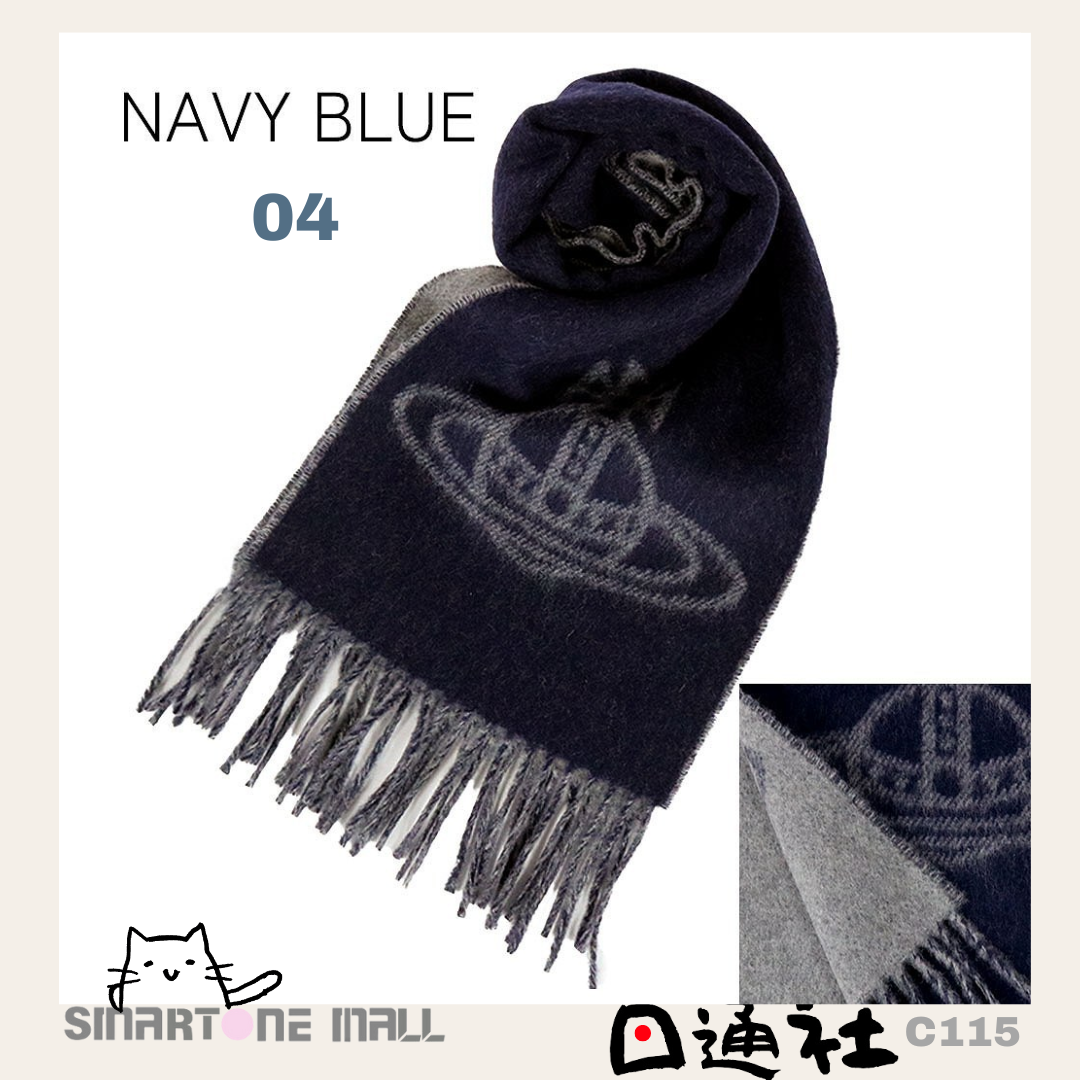 日本直送:Vivienne Westwood意大利製羊毛淨色頸巾 (C115) / From Japan: Vivienne Westwood Italian-made wool solid color neck scarf (C115)