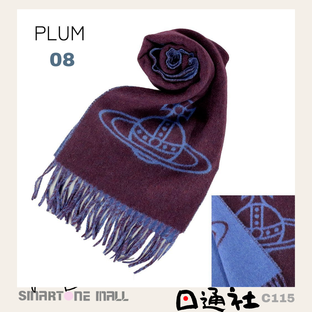 日本直送:Vivienne Westwood意大利製羊毛淨色頸巾 (C115) / From Japan: Vivienne Westwood Italian-made wool solid color neck scarf (C115)