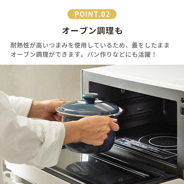 日本製：Fujihoro EX 系列 旗艦頂級款 16cm 雙耳琺瑯小燉鍋 1.6L (B3680)