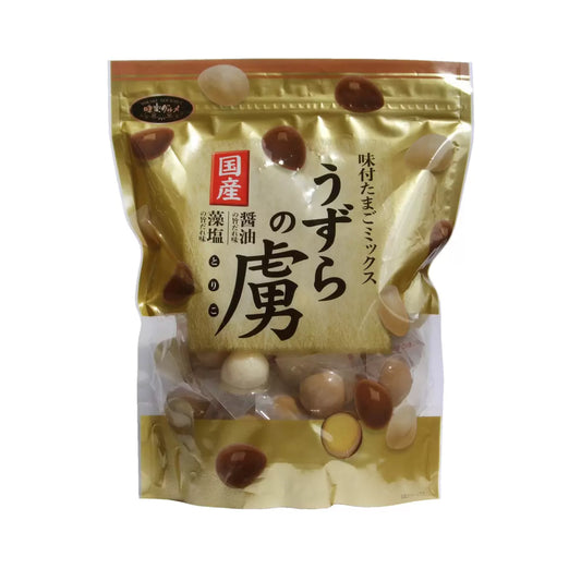 日本製-千年屋-うずらの虜-國產味付鵪鶉蛋-50粒入-混合裝-醬油味-藻鹽味-日本Costco推薦-獨立包裝