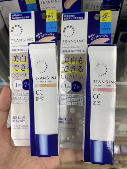 日本製-第一三共-Transino-美白CC霜-30ml-傳明酸添加-SPF50-PA-潤色飾底乳-白雪公主美肌