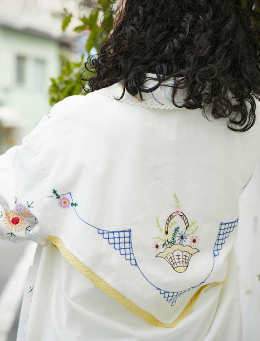 日本製：FREEDA 復古刺繡外套(C221)