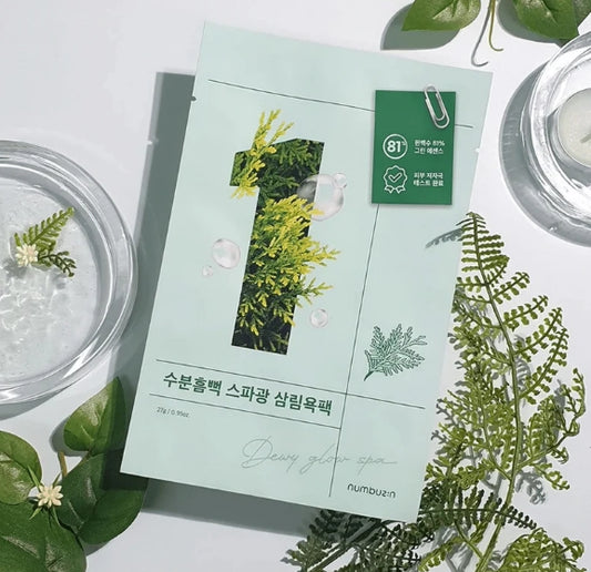 韓國製：numbuzin｜No.1 舒緩保濕 SPA 海藻面膜（27ml x 4片）(B472)