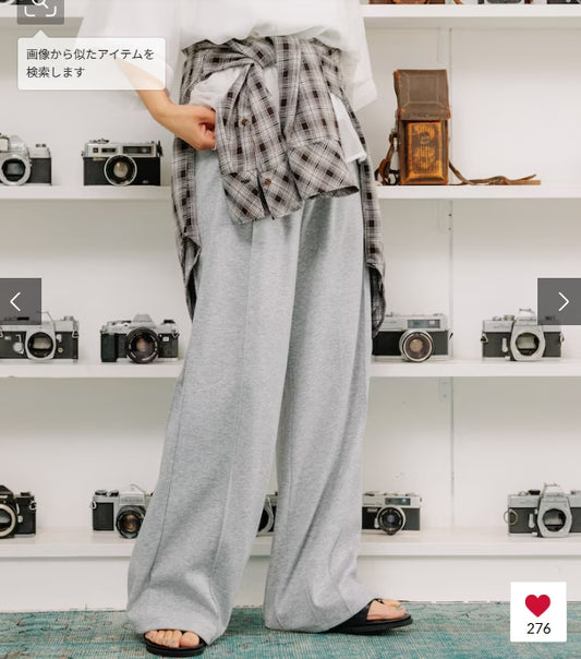 <接触冷感> サマー ボンディング カーブワイドパンツ (C226)