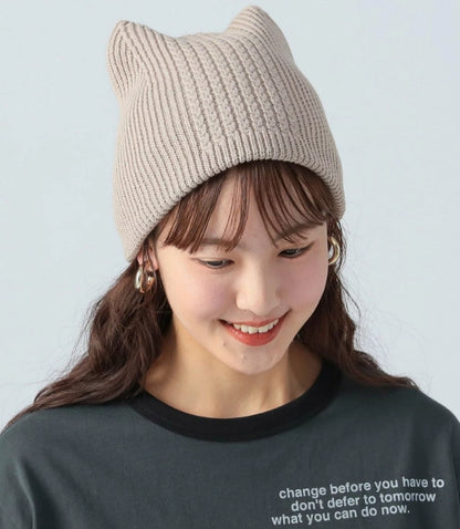 日本直送：Beams Heart Cat Ear Shaggy Watch Cap 貓耳冷帽3色選(B3042)