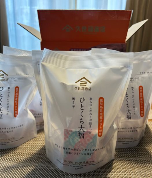 日本製：Costco 久世福商店 燒芋一口大福 6包每包8粒 (B3871) 久世福 ひとくち大福 焼き芋 8粒 x 6袋