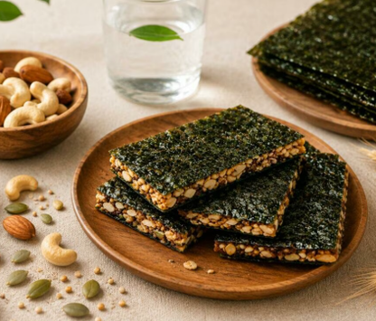 日本製：BOBMOOS 海苔堅果酥脆夾心 304g (B3743)