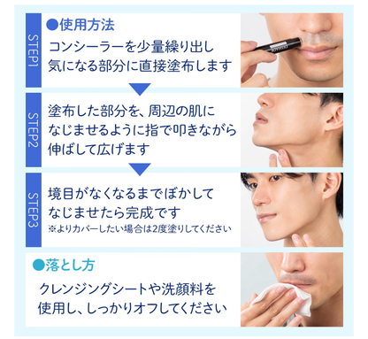 日本製：DeSHADE男性專用無痕極致遮瑕膏 Stick Concealer 3g (B3828)