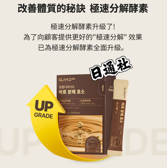 韓國製： Glam.D 極速分解酵素 大麥茶味 (F289)