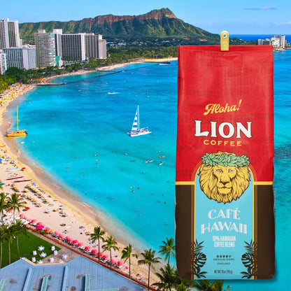 日本製包裝-獅王咖啡代購-LIONCOFFEE經典深焙咖啡粉-793g大容量紅色袋裝附金色獅子保鮮夾-美國製造日本進口高級豆CafeHawaii無風味手沖咖啡粉-改善早晨疲憊提神醒腦辦公室食品照