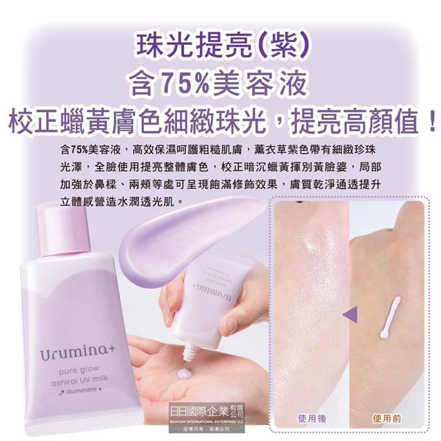 Japan: KOSE Urumina+ | Daily Moisturizing Glow Base (35g) SPF50+ / PA++++ (B3380)