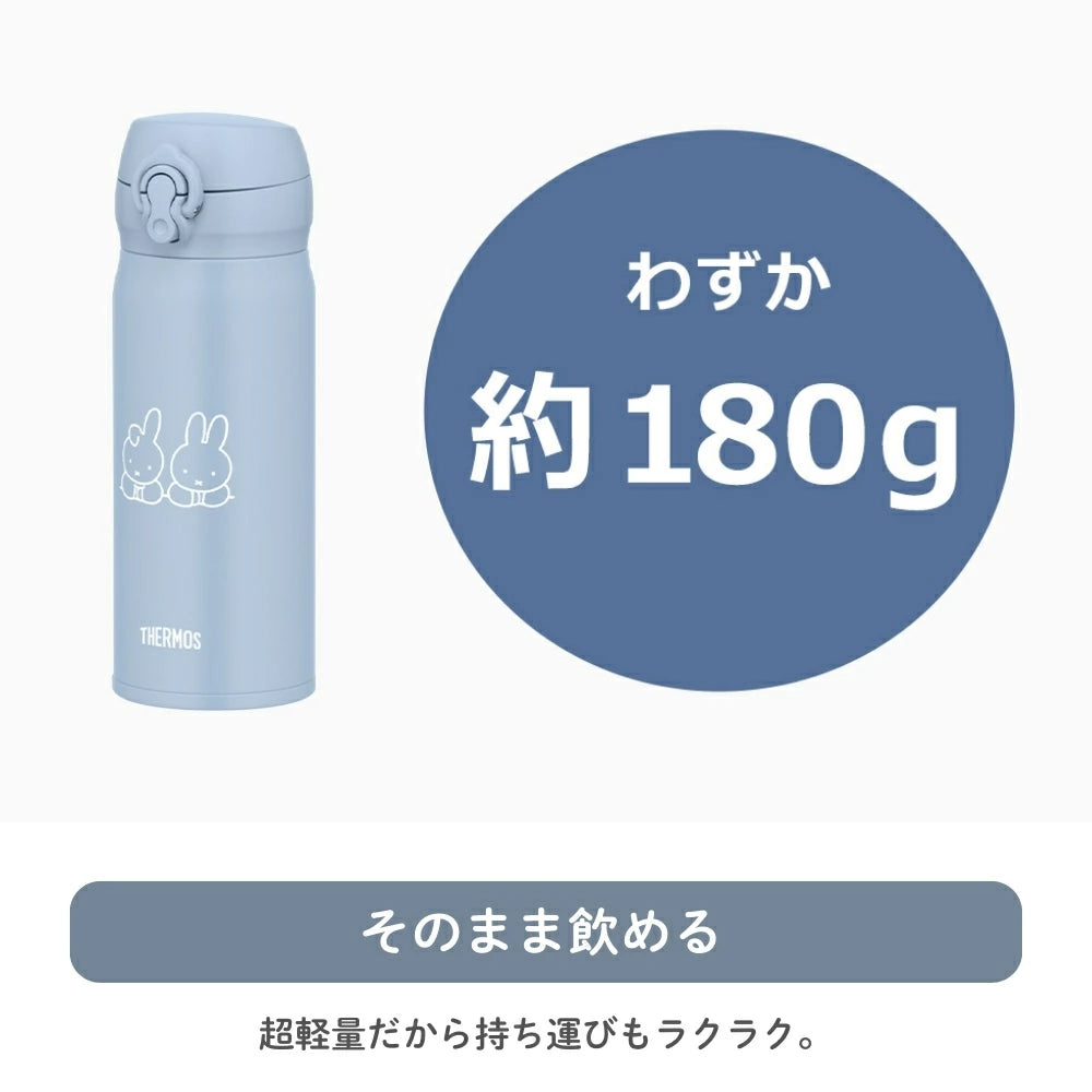 Direct from Japan: Thermos x Miffy / Mickey Mouse One-Touch Stainless Steel Vacuum Insulated Bottle 400ml (B3409)