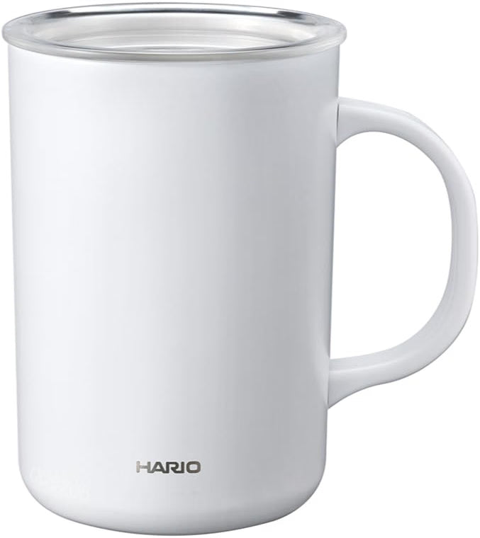 日本直送：HARIO 陶瓷塗層真空保溫馬克杯 (350ml / 470ml / 黑白 2色可選) (B3844)