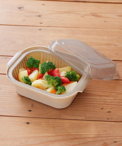 日本製：3COINS KITINTO 溫野菜微波爐料理盒  (B3128)