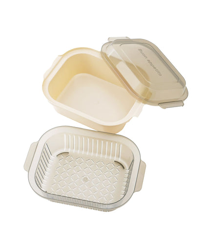 日本製：3COINS KITINTO 溫野菜微波爐料理盒  (B3128)