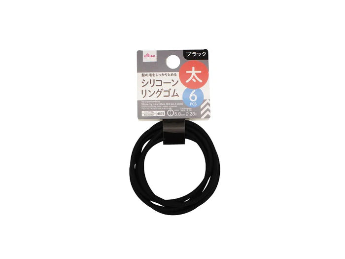JP DAISO-04 矽膠圈橡膠（黑色寬尺寸6個）(B3102)