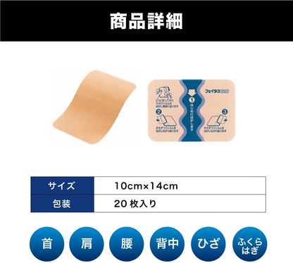 Made in Japan: Hisamitsu Pharmaceutical | Feitas 5.0 Professional Anti-inflammatory Pain Relief Patch, Large, 20 sheets (B3339)