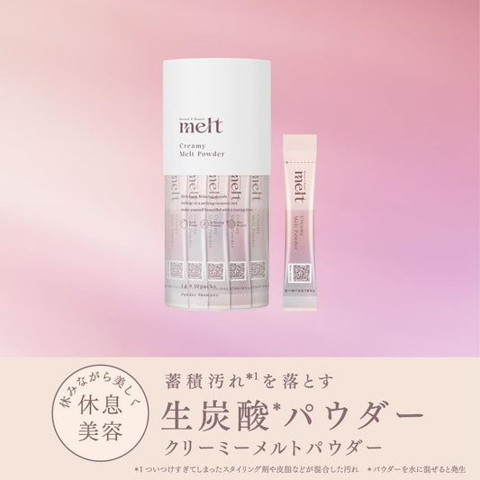 日本製-Kao-melt-濃密碳酸洗髮粉-10包裝-花王新品-頭皮深層清潔-碳酸泡沫護理