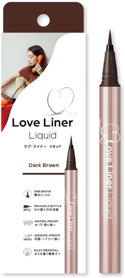 日本製-LoveLiner-R5-隨心所欲極細防水眼線液筆-黑色-深棕色-0.1mm-日本藥妝NO.1