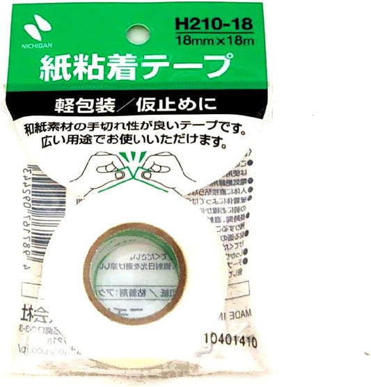 日本製-NICHIBAN代購-輕包裝專用白色紙粘著膠紙-18mmx18m2卷裝附贈ToDO貼紙-日本進口NICHIBAN和紙膠帶不殘膠易手撕表面可書寫-包裹封箱食物標籤收納分類不留黏痕-改善普通膠帶殘膠破壞物品表面及無法書寫-日系簡約美學文具用品照