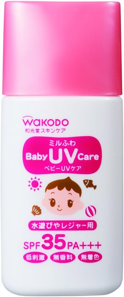 日本製-和光堂-Wakodo-MiRuFuWa-嬰幼兒保濕防曬乳-SPF35-水上活動專用-物理性防曬-30g-低刺激配方