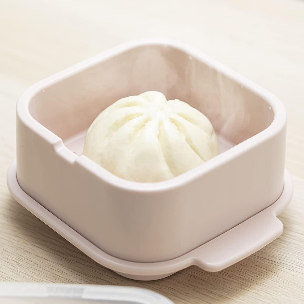 日本製-NE-アンドエヌイー-recopo-微波蒸煮盒-NSS-234-PK-櫻花粉-一人用方型蒸器-電子レンジ食洗機對應-SIAA抗菌加工-無油煙減脂料理-日本廚具代購