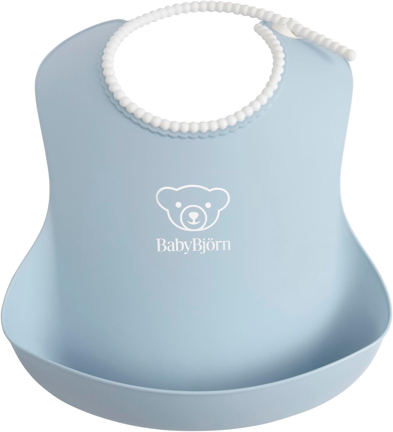日本製-BabyBjorn-專業級防漏超輕量圍兜-粉藍色-TPE材質-無段式頸圍調整-瑞典製造
