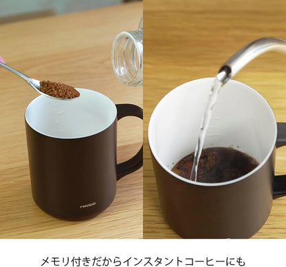 日本直送：HARIO 陶瓷塗層真空保溫馬克杯 (350ml / 470ml / 黑白 2色可選) (B3844)