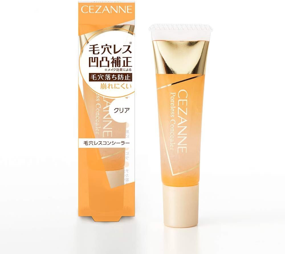日本製-CEZANNE代購-塞尚毛孔隱形凹凸修飾遮瑕凝膠Clear透明色-單支裝-日本進口CEZANNEポアレスコンシーラー透明微粒子凹凸填平技術控油柔焦平整毛孔細紋不卡粉不脫妝-改善毛孔粗大上妝卡粉及出油脫妝-日系簡約美學彩妝用品照