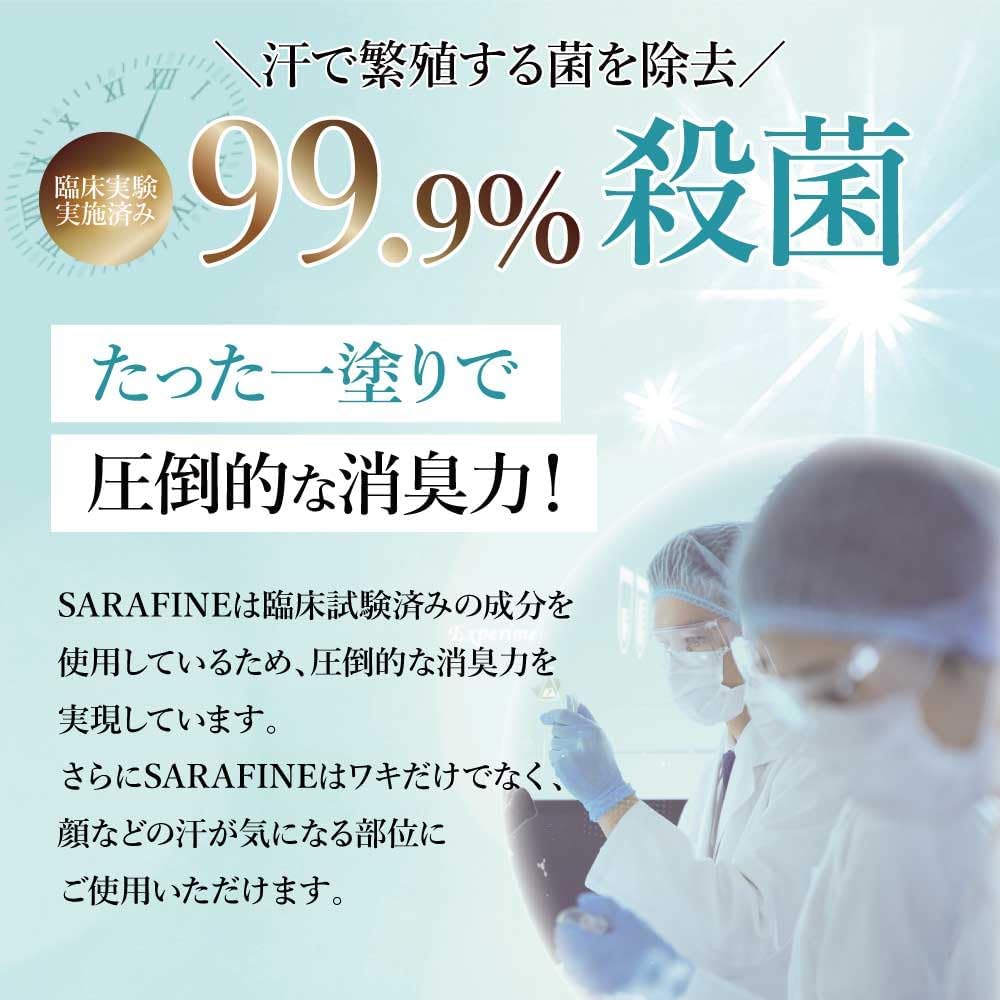 日本品牌：SARAFINE ｜ 藥用級專業腋下止汗除臭抑汗霜 25g (B3647)