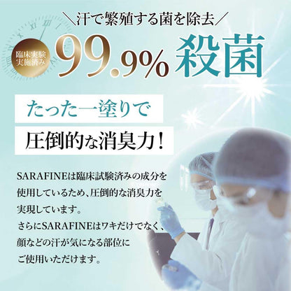 日本品牌：SARAFINE ｜ 藥用級專業腋下止汗除臭抑汗霜 25g (B3647)