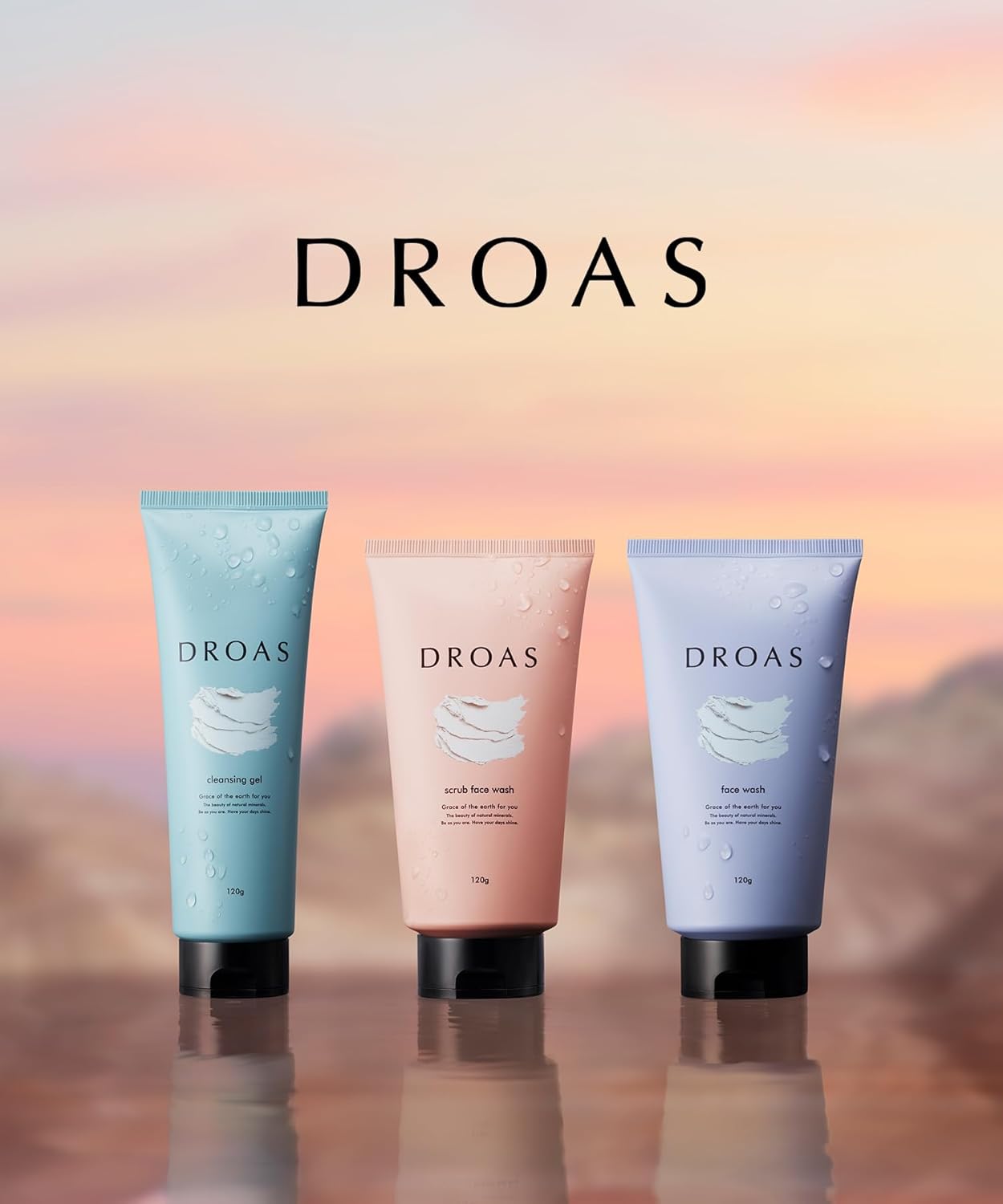 日本製：DROAS 礦物泥潔淨磨砂洗面膏—牡丹香(B584)
