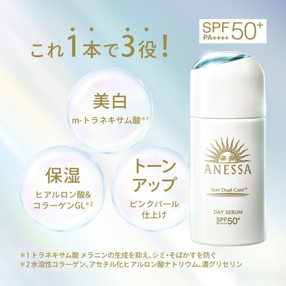 日本製-資生堂-ANESSA-安耐曬-濾鏡美顏日間防曬精華-30ml-SPF50-Sun-Dual-Care-緊緻保濕