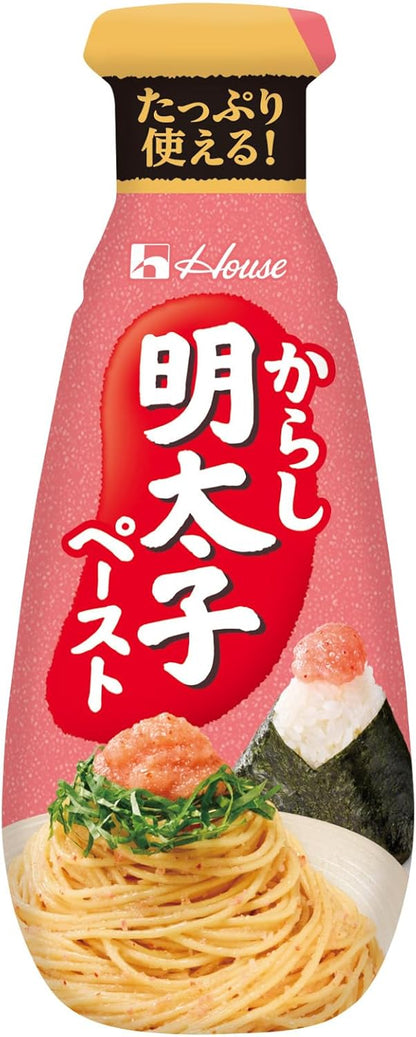 日本製-House代購-好侍辣明太子醬擠壓膏-160g軟管裝-日本進口House好侍辣明太子醬意粉烏冬抹醬調味料-擠壓不沾手替代新鮮明太子去膜解凍-改善異鄉買不到新鮮明太子及料理繁瑣單調-日系簡約美學廚房食品照