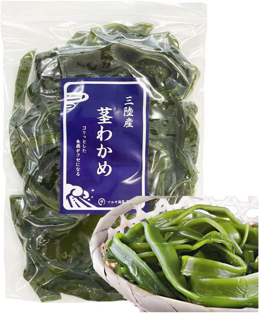 日本製三陸產莖裙帶菜 250g 包裝，高纖低脂、爽脆口感之健康日式零食
