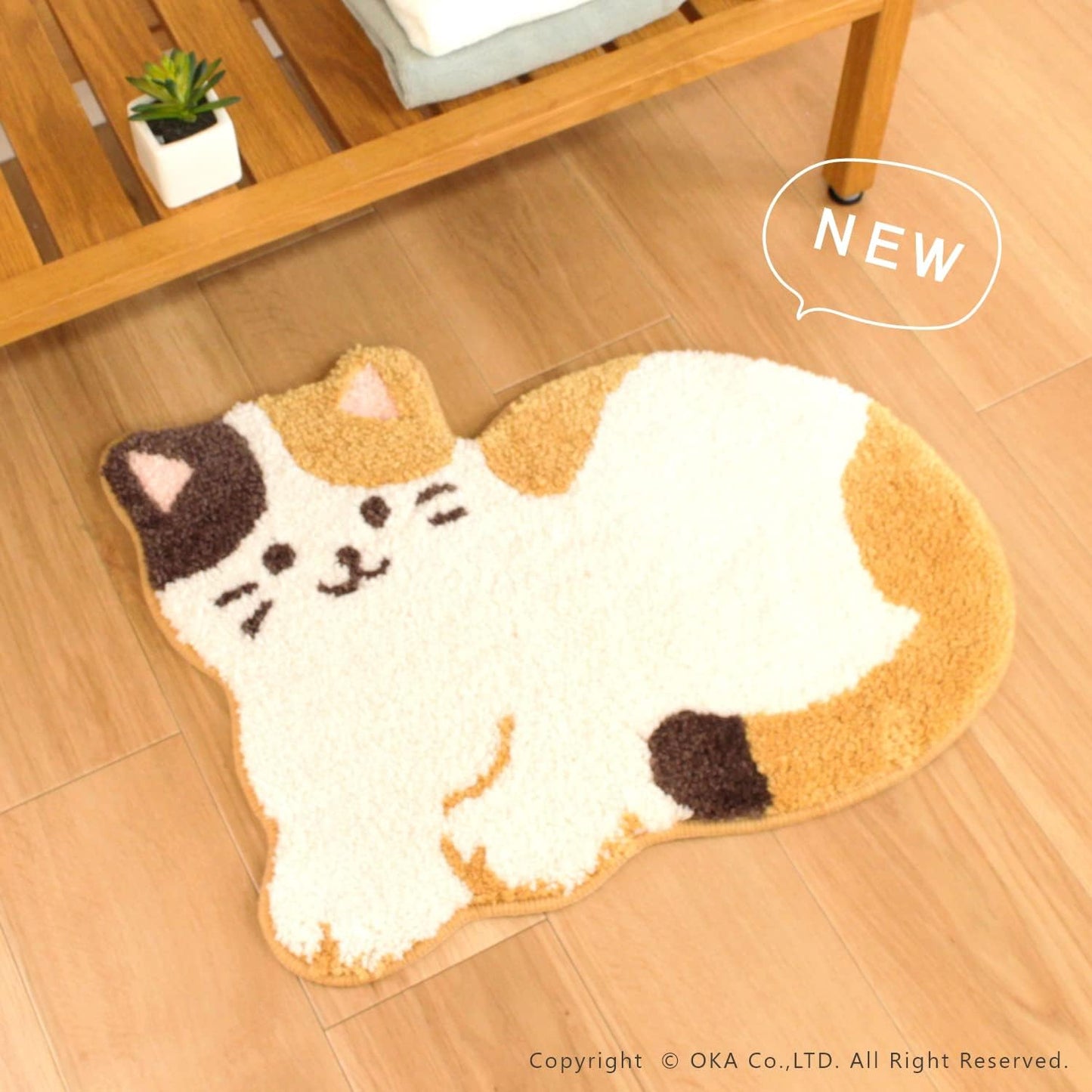 日本直送：OKA 可愛動物絨毛墊子 可機洗 (B3019)