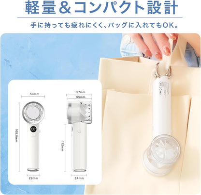 日本品牌-CICIBELLA-2026全新製冷版面手提風扇-B3637-直柄款-折疊款-半導體冷凝板26度體感冰敷-100階風量調整液晶顯示-隨身散熱手持扇-夏季防熱中症便攜小空調-