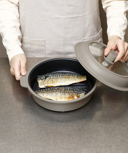 Made in Japan: 3COINS 1.1L Deep Microwave Cooking Pot (B3263) - 6-in-1 Function