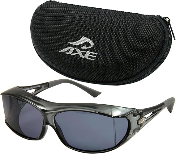 日本製：AXE ｜ SG-605PSET 專業級全景偏光套鏡式太陽眼鏡 (B3648)