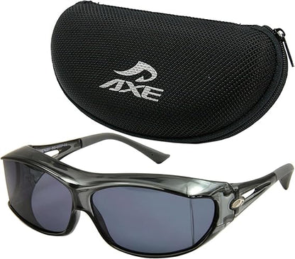日本製：AXE ｜ SG-605PSET 專業級全景偏光套鏡式太陽眼鏡 (B3648)